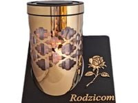 RODZICE RODZICOM ZNICZ LAMPION SOLARNY SOLAR FOTOWOLTAICZNY TUBA RÓŻA ZŁOTO