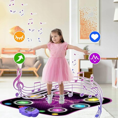 MATA DO TAŃCA DLA DZIECI MUZYKA BLUETOOTH 6 STRZAŁEK ŚWIETLNYCH LED na Arena.pl