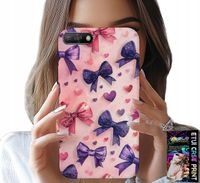 ETUI DO HUAWEI Y6 2018 - KOLOROWE WSTĄŻKI WSTĄŻKA WZORY + SZKŁO
