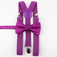 Komplet SZELKI męskie i MUCHA męska fioletowa