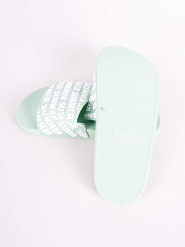 Klapki damskie napis 3D miętowe 36 YOCLUB na Arena.pl