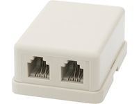 Gniazdo telefoniczne 2x6P4C (puszka podwójna)