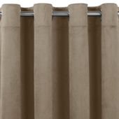 Zasłona VILA velvetowa na srebrnych przelotkach 135x225 beżowa  Homede