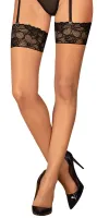 obsessive serafia pończochy nude z czarną koronką xs/s