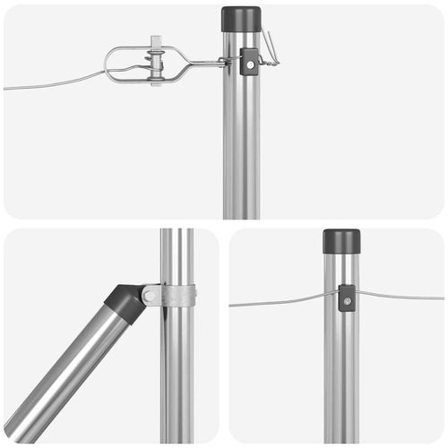 Słupek ogrodzeniowy. 26 pcs Srebrny 3.2 x 3.2 x 60 cm Stal na Arena.pl