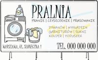 BANER REKLAMOWY 200x100 cm projekt w cenie różne wzory PRALNIA CZYSZCZENIE