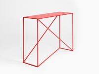 Konsola MEMO METAL 100 - czerwony, styl industrialny, design loftowy
