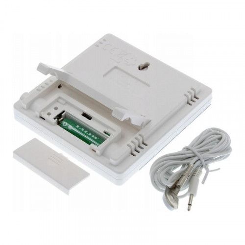 BEZPRZEWODOWA STACJA POGODY TERMO-HIGROMETR ZEWNĘTRZNA SONDA ZEGAR BUD na Arena.pl