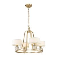 Wisząca lampa z abażurkami Gotham QZ-GOTHAM4-BB Quoizel na łańcuchu mosiądz