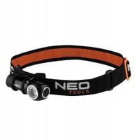 NEO LATARKA CZOŁOWA 600LM USB MAGNETYCZNE ŁADOWANIE CREE XPG3 LED 99-027