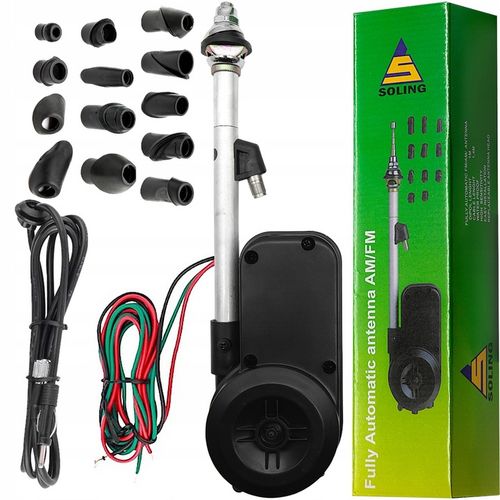 ANTENA ELEKTRYCZNA WYSUWANA AUTOMAT 12V UNIWERSALNA GUMY 1M 100CM SZYBKA na Arena.pl