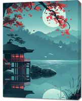 Obraz 70x90cm Japoński Pawilon