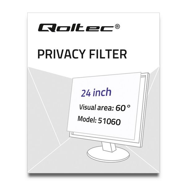 Qoltec Filtr prywatyzujący RODO 24" | 16:9 zdjęcie 2