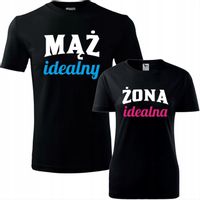 ZESTAW KOSZULEK DLA PAR PREZENT NA ROCZNICĘ ŚLUBU t-shirt święta mąż żona