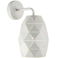 Kinkiet LAMPA ścienna HARLEY MBM-3480/1 W Italux metalowa OPRAWA ażurowa mozaika biała