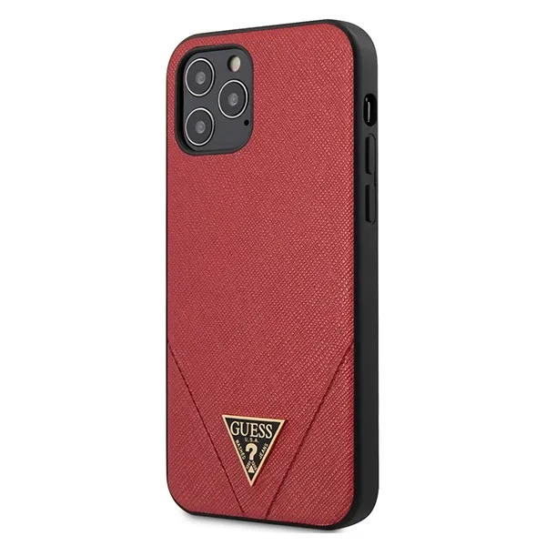 Etui Guess Saffiano na iPhone 12 Pro Max - czerwone zdjęcie 1