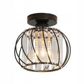 ZYRANDOL KRYSZTALOWY LAMPA SUFITOWA CZARNA E27 NOWOCZESNA DO SALONU
