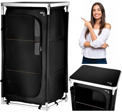 Szafka Turystyczna Kempingowa Składana z Blatem NILS Kuchenna Walizka na Arena.pl