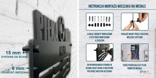 Wieszak na medale i numery startowe REKORDY RUN twoje imię  345.1 na Arena.pl