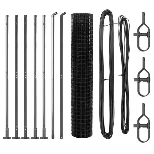 Ogrodzenie z słupkami Szary 1.4 x 10 m Stal na Arena.pl