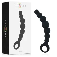 intense koraliki intymne max czarne silikonowe 18,5 cm