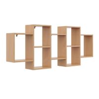 Duża półka ścienna, regał wiszący, 161x18x66 cm, buk, mat | TYLETEGOTU