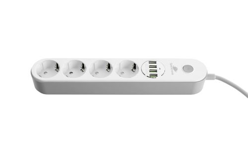 Bezpieczna Listwa Zasilająca Przedłużacz Spacetronik SR-203 4AC 4USB QC 2m na Arena.pl