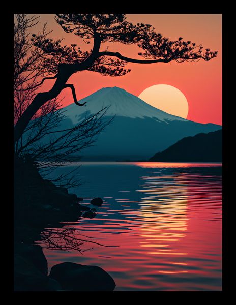 Plakat 15x20cm Góra Wieczorem zdjęcie 2