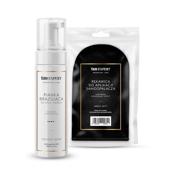 TanExpert Coconut Glow Pianka Samoopalająca + Rękawica zdjęcie 1