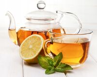 FOTOTAPETA kuchenna DZBANEK HERBATA MIĘTA 395x280