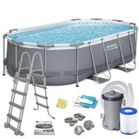 Basen stelażowy ogrodowy 427 x 250 x 100 cm 11w1 Bestway 56620