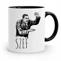 Kubek Czarny Prezent Dla Szefa Szef Z Nadrukiem Ze Zdjęciem