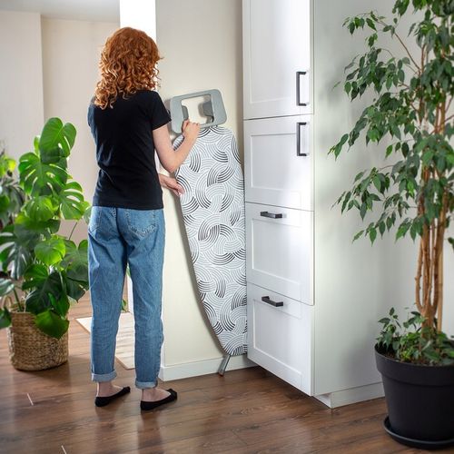 DESKA DO PRASOWANIA 114x34cm SKŁADANA Z UCHWYTEM NA ŻELAZKO LEKKA na Arena.pl