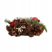 Świecznik świąteczny na stół bożonarodzeniowy HUGO dekoracja 17x14 cm HOMLA