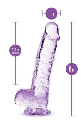 NATURALLY YOURS  6" CRYSTALLINE DILDO  AMETHYST na Arena.pl