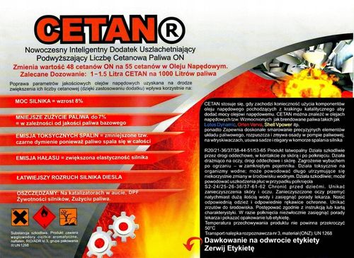 VERVA Koncentrat na 2000 Litry Oleju Napędowego = CETAN R na Arena.pl