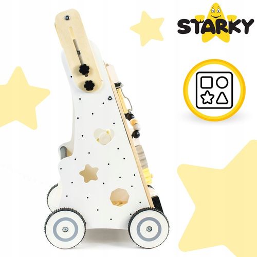 PREZENT NA ROCZEK JEŹDZIK PCHACZ DREWNIANY CHODZIK TABLICA MANIPULACYJNA na Arena.pl