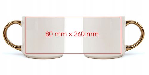 kubki Kubek szeroki złote ucho 400 ml z nadrukiem fotokubek zdjęcie prezent na Arena.pl