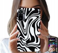ETUI DO XIAOMI NOTE 10 / 10S - CZARNO BIAŁA ABSTRAKCJA + SZKŁO HART