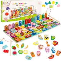 Tablica edukacyjna MONTESSORI rybki, cyfry, owoce