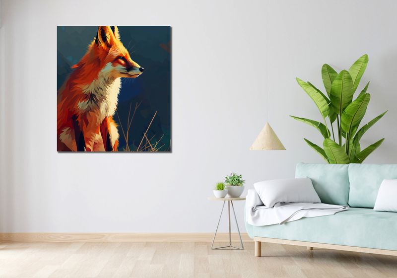 Obraz 90x100cm Spojrzenie Lisicy zdjęcie 2