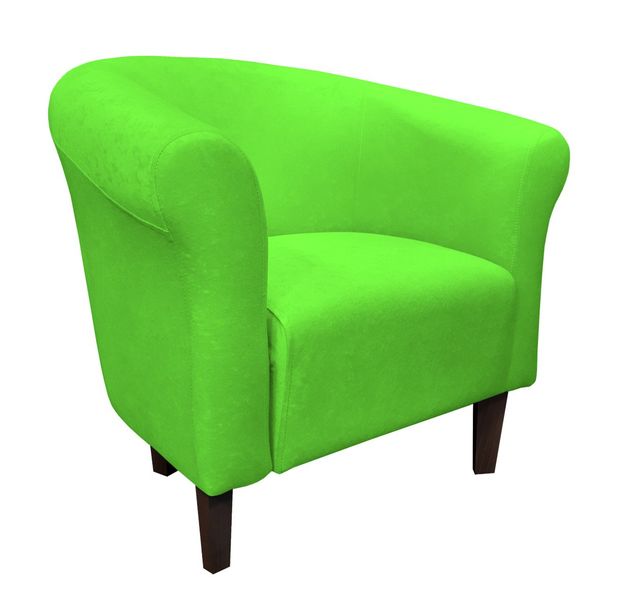 Fotel Milo Mikrofaza 12 zielony nogi 15 venge zdjęcie 1