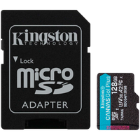 kingston 128gb microsdxc canvas go plus gen4 200mb/s a2 u3 v30 card +