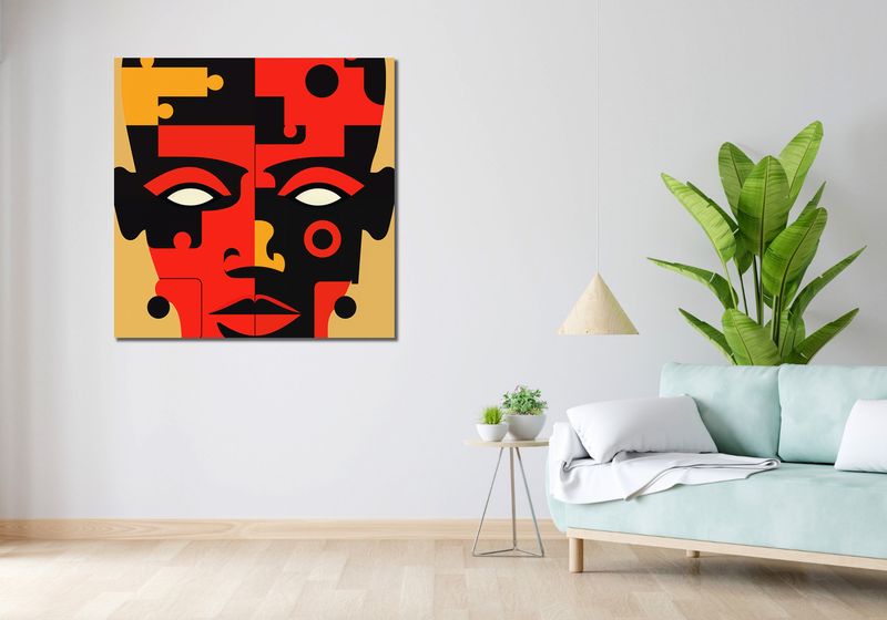 Obraz 100x100cm Puzzle Tożsamości zdjęcie 2