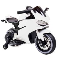 NAJNOWSZY WIELKI  MOTOR ŚCIGACZ , ŚWIECĄCE  KOŁA, PANEL, DŹWIĘKI, SKÓRA, GAZ W MANETCE/FT8728