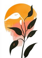 Plakat 13x18cm Półksiężyc Minimalistyczny , Wnętrza Styl Skandynawski, Boho