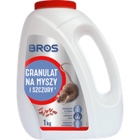 BROS Granulat na Myszy i Szczury 1kg - Skuteczna Trutka z Mumifikacją