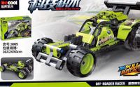 De Cool MecFactor Off-Roader Racer 3805 - zielona terenówka z napędem pull
