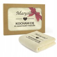 RĘCZNIK na WALENTYNKI BAWEŁNA 70x140 + HAFT