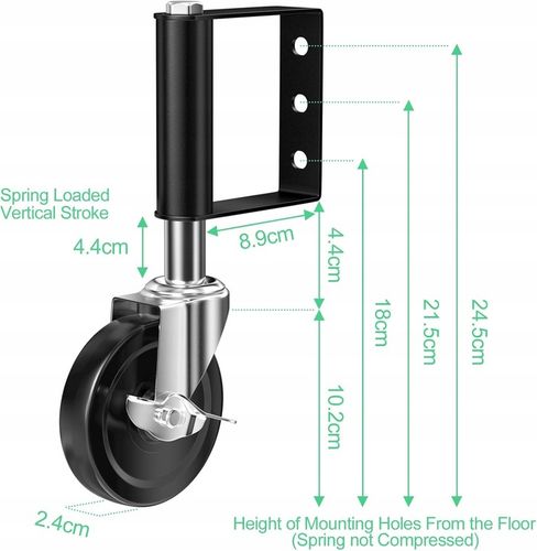 KÓŁKO KOŁO SPRĘŻYNOWE DO BRAMY OBROTOWE solidne 10CM 200KG KÓŁKA na Arena.pl
